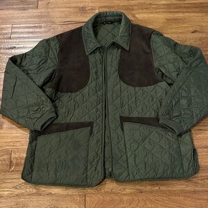 Barbour Olive and Brown Quilted Men's Jacket size XXL